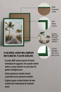 HOMEPACK Ahşap Çerçeveli Tablo Çerçeveli Poster Sanatsal Modern Duvar Dekoru BEK-8072
