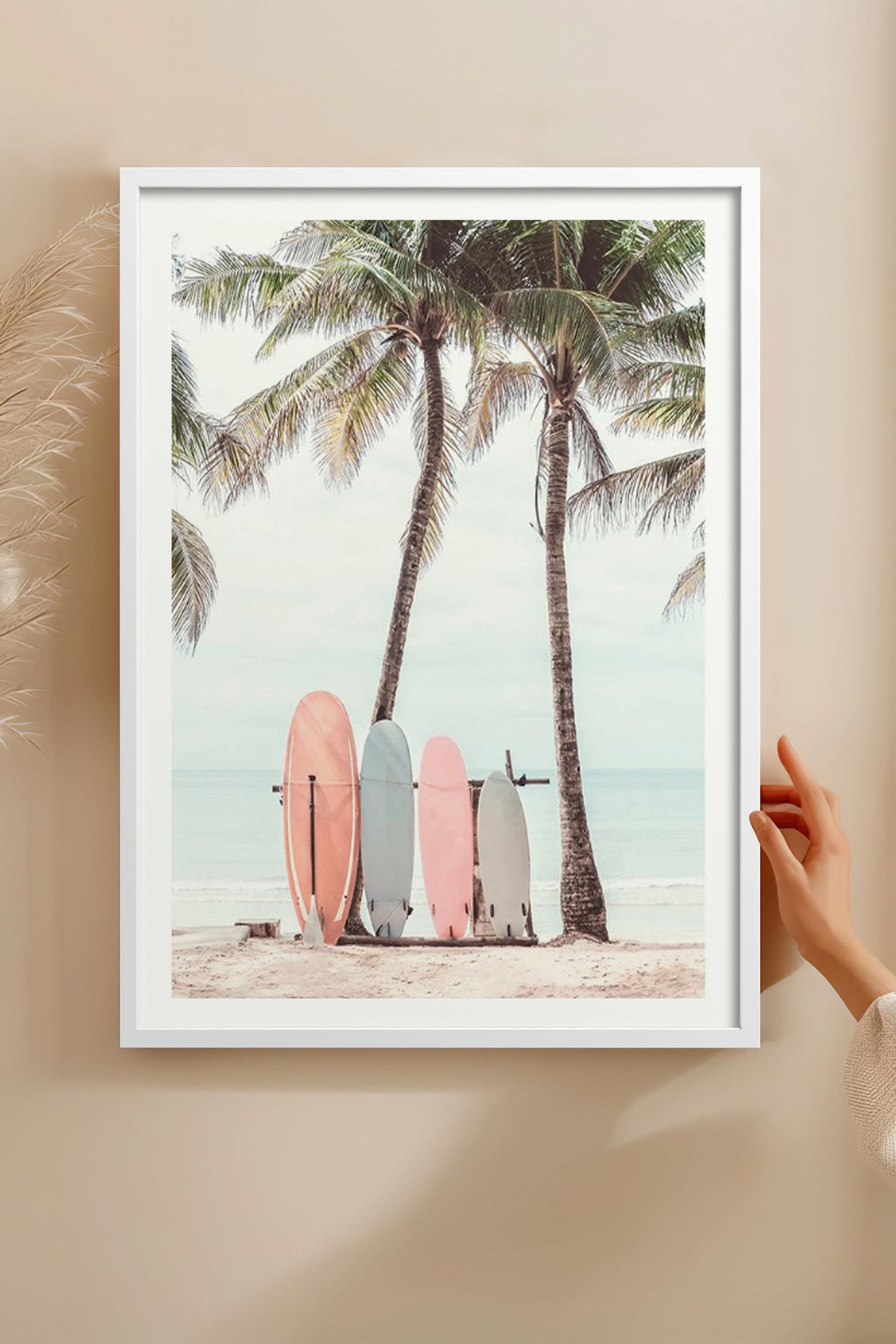 HOMEPACK Ahşap Çerçeveli Tablo Çerçeveli Poster Sanatsal Modern Duvar Dekoru BEK-8073
