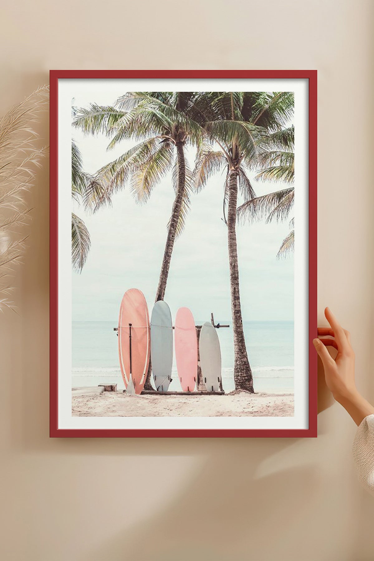 HOMEPACK Ahşap Çerçeveli Tablo Çerçeveli Poster Sanatsal Modern Duvar Dekoru BEK-8073