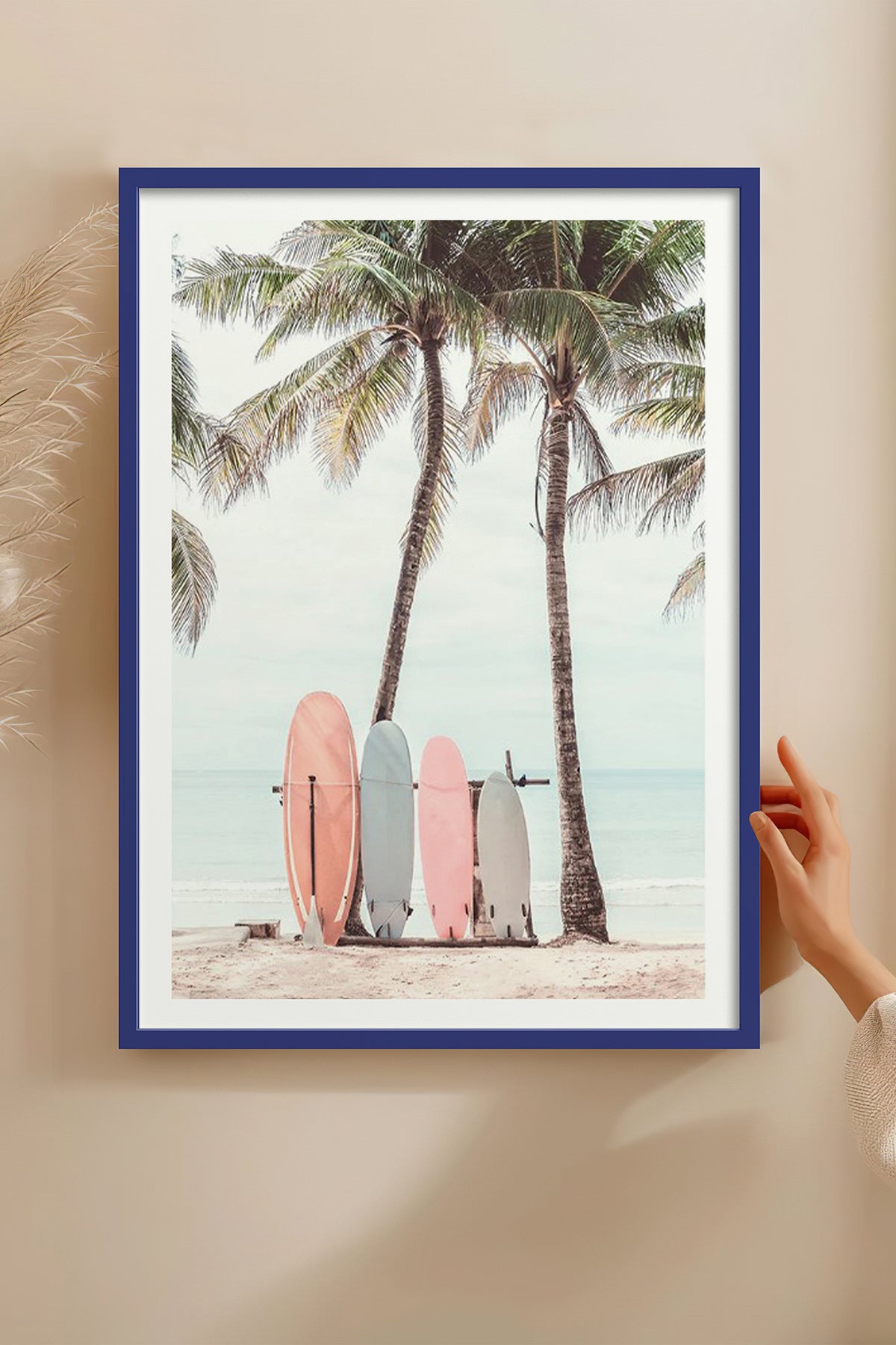 HOMEPACK Ahşap Çerçeveli Tablo Çerçeveli Poster Sanatsal Modern Duvar Dekoru BEK-8073