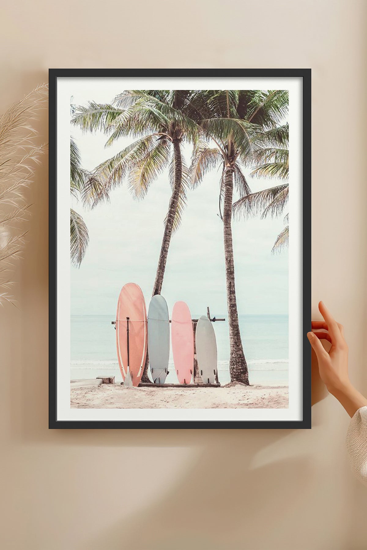 HOMEPACK Ahşap Çerçeveli Tablo Çerçeveli Poster Sanatsal Modern Duvar Dekoru BEK-8073