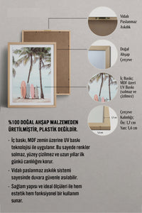 HOMEPACK Ahşap Çerçeveli Tablo Çerçeveli Poster Sanatsal Modern Duvar Dekoru BEK-8073