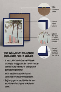 HOMEPACK Ahşap Çerçeveli Tablo Çerçeveli Poster Sanatsal Modern Duvar Dekoru BEK-8073