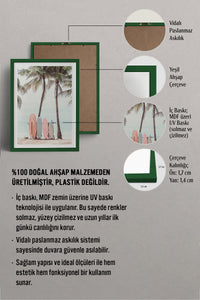 HOMEPACK Ahşap Çerçeveli Tablo Çerçeveli Poster Sanatsal Modern Duvar Dekoru BEK-8073