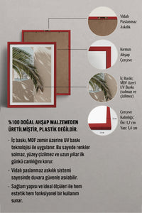 HOMEPACK Ahşap Çerçeveli Tablo Çerçeveli Poster Sanatsal Modern Duvar Dekoru BEK-8074
