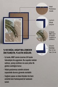 HOMEPACK Ahşap Çerçeveli Tablo Çerçeveli Poster Sanatsal Modern Duvar Dekoru BEK-8074