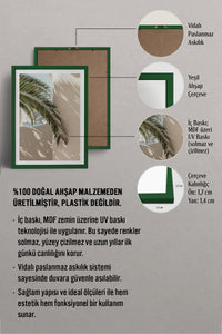 HOMEPACK Ahşap Çerçeveli Tablo Çerçeveli Poster Sanatsal Modern Duvar Dekoru BEK-8074