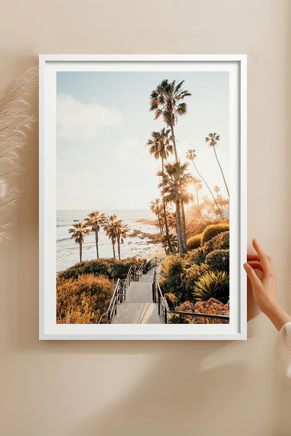 HOMEPACK Ahşap Çerçeveli Tablo Çerçeveli Poster Sanatsal Modern Duvar Dekoru BEK-8075