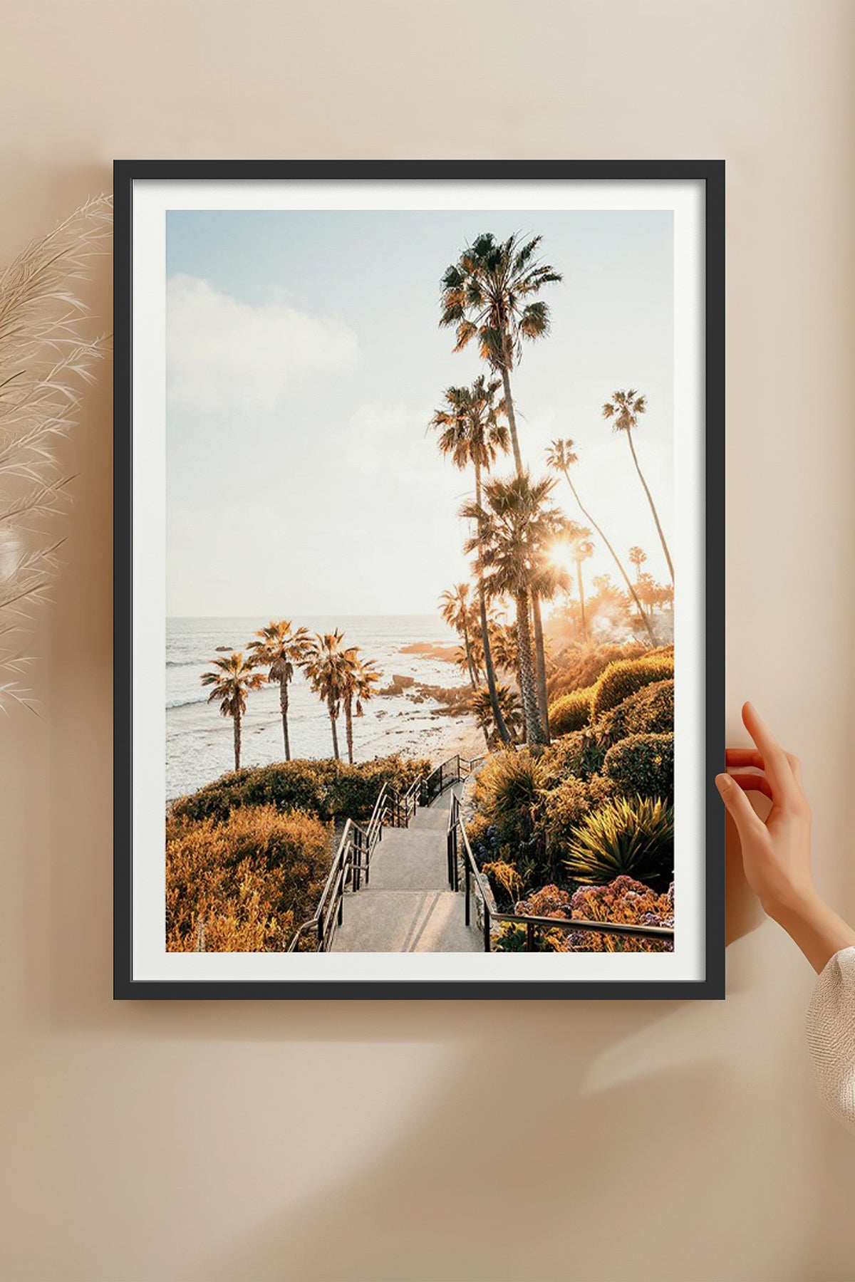 HOMEPACK Ahşap Çerçeveli Tablo Çerçeveli Poster Sanatsal Modern Duvar Dekoru BEK-8075
