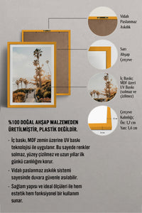 HOMEPACK Ahşap Çerçeveli Tablo Çerçeveli Poster Sanatsal Modern Duvar Dekoru BEK-8075