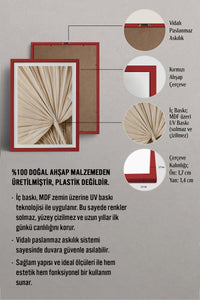 HOMEPACK Ahşap Çerçeveli Tablo Çerçeveli Poster Sanatsal Modern Duvar Dekoru BEK-8076