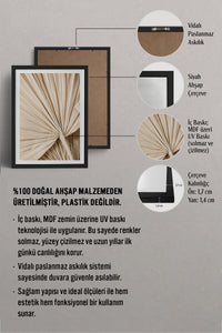 HOMEPACK Ahşap Çerçeveli Tablo Çerçeveli Poster Sanatsal Modern Duvar Dekoru BEK-8076