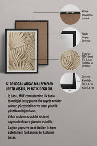 HOMEPACK Ahşap Çerçeveli Tablo Çerçeveli Poster Sanatsal Modern Duvar Dekoru BEK-8077