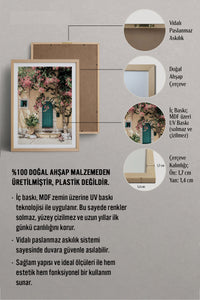 HOMEPACK Ahşap Çerçeveli Tablo Çerçeveli Poster Sanatsal Modern Duvar Dekoru BEK-8078