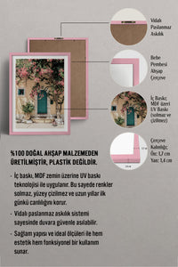 HOMEPACK Ahşap Çerçeveli Tablo Çerçeveli Poster Sanatsal Modern Duvar Dekoru BEK-8078