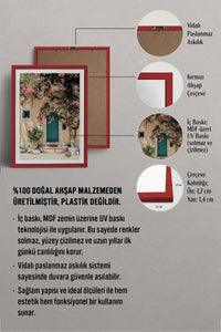 HOMEPACK Ahşap Çerçeveli Tablo Çerçeveli Poster Sanatsal Modern Duvar Dekoru BEK-8078