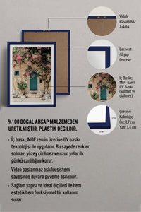 HOMEPACK Ahşap Çerçeveli Tablo Çerçeveli Poster Sanatsal Modern Duvar Dekoru BEK-8078