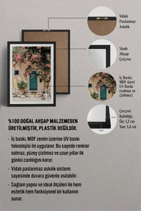 HOMEPACK Ahşap Çerçeveli Tablo Çerçeveli Poster Sanatsal Modern Duvar Dekoru BEK-8078