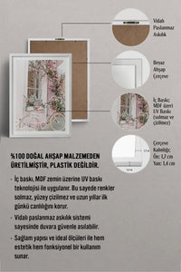 HOMEPACK Ahşap Çerçeveli Tablo Çerçeveli Poster Sanatsal Modern Duvar Dekoru BEK-8079