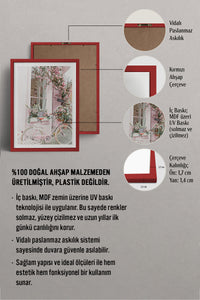 HOMEPACK Ahşap Çerçeveli Tablo Çerçeveli Poster Sanatsal Modern Duvar Dekoru BEK-8079