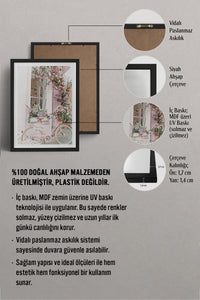 HOMEPACK Ahşap Çerçeveli Tablo Çerçeveli Poster Sanatsal Modern Duvar Dekoru BEK-8079