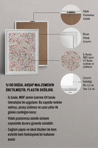 HOMEPACK Ahşap Çerçeveli Tablo Çerçeveli Poster Sanatsal Modern Duvar Dekoru BEK-8080