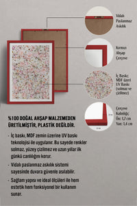HOMEPACK Ahşap Çerçeveli Tablo Çerçeveli Poster Sanatsal Modern Duvar Dekoru BEK-8080
