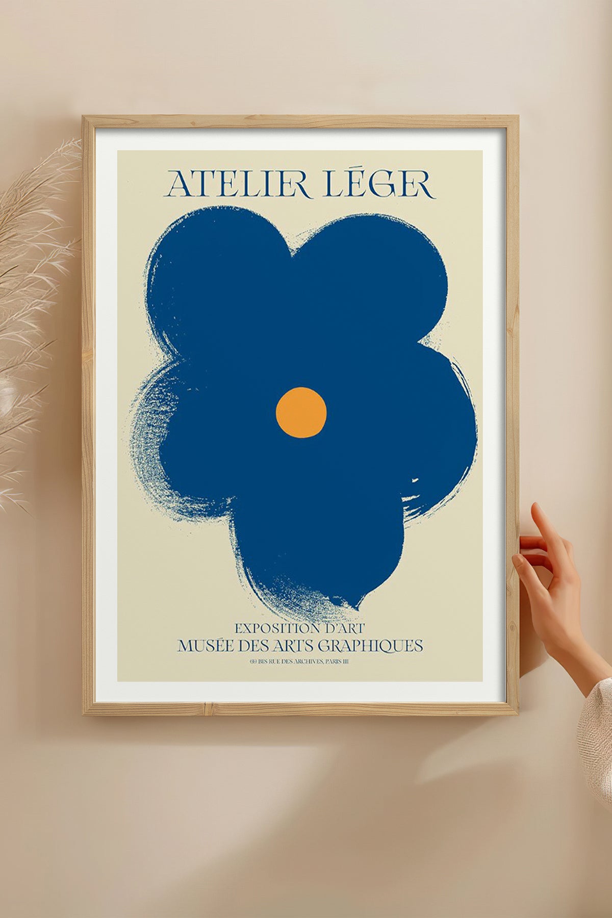 HOMEPACK Ahşap Çerçeveli Tablo Çerçeveli Poster Sanatsal Modern Duvar Dekoru BEK-8081