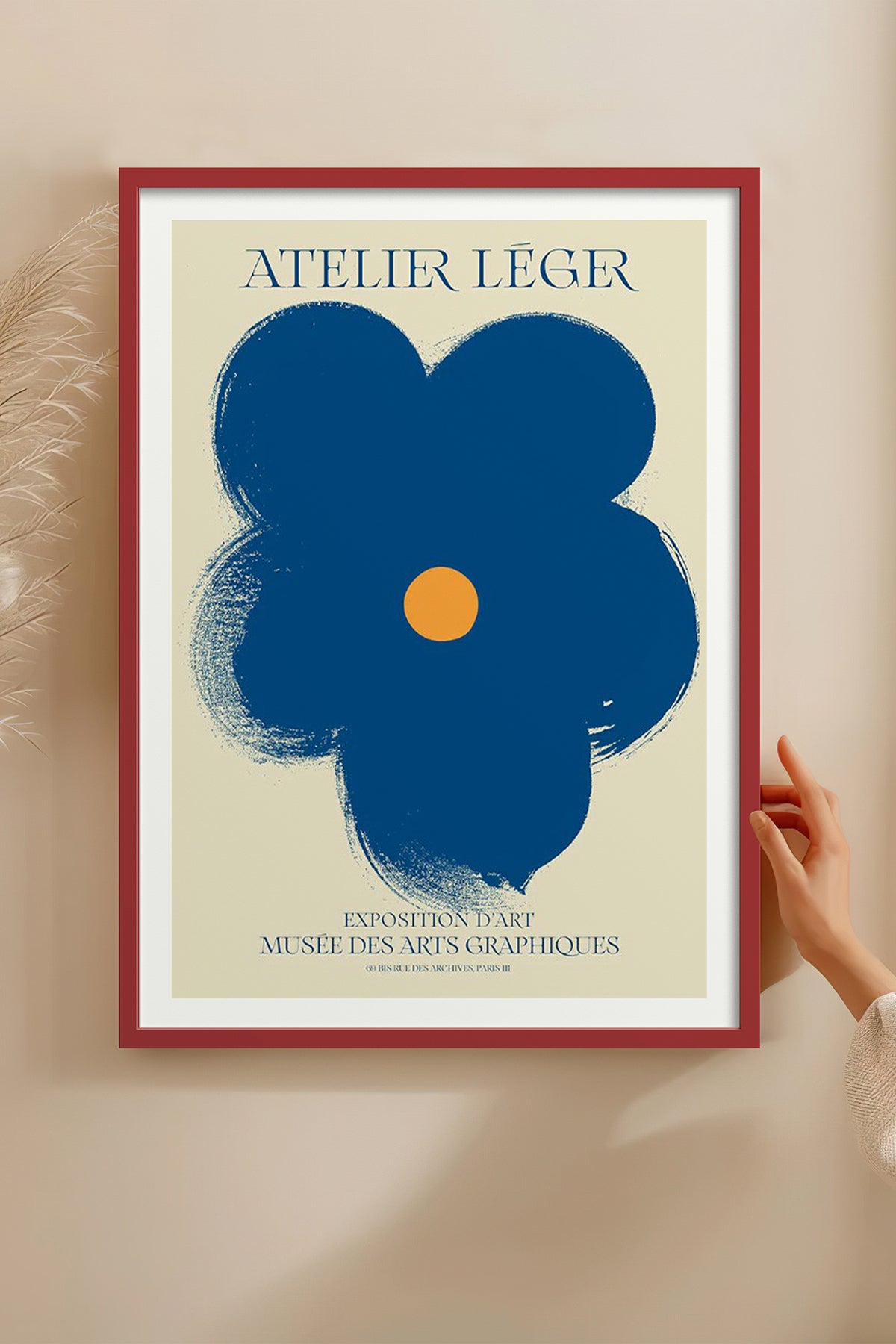 HOMEPACK Ahşap Çerçeveli Tablo Çerçeveli Poster Sanatsal Modern Duvar Dekoru BEK-8081