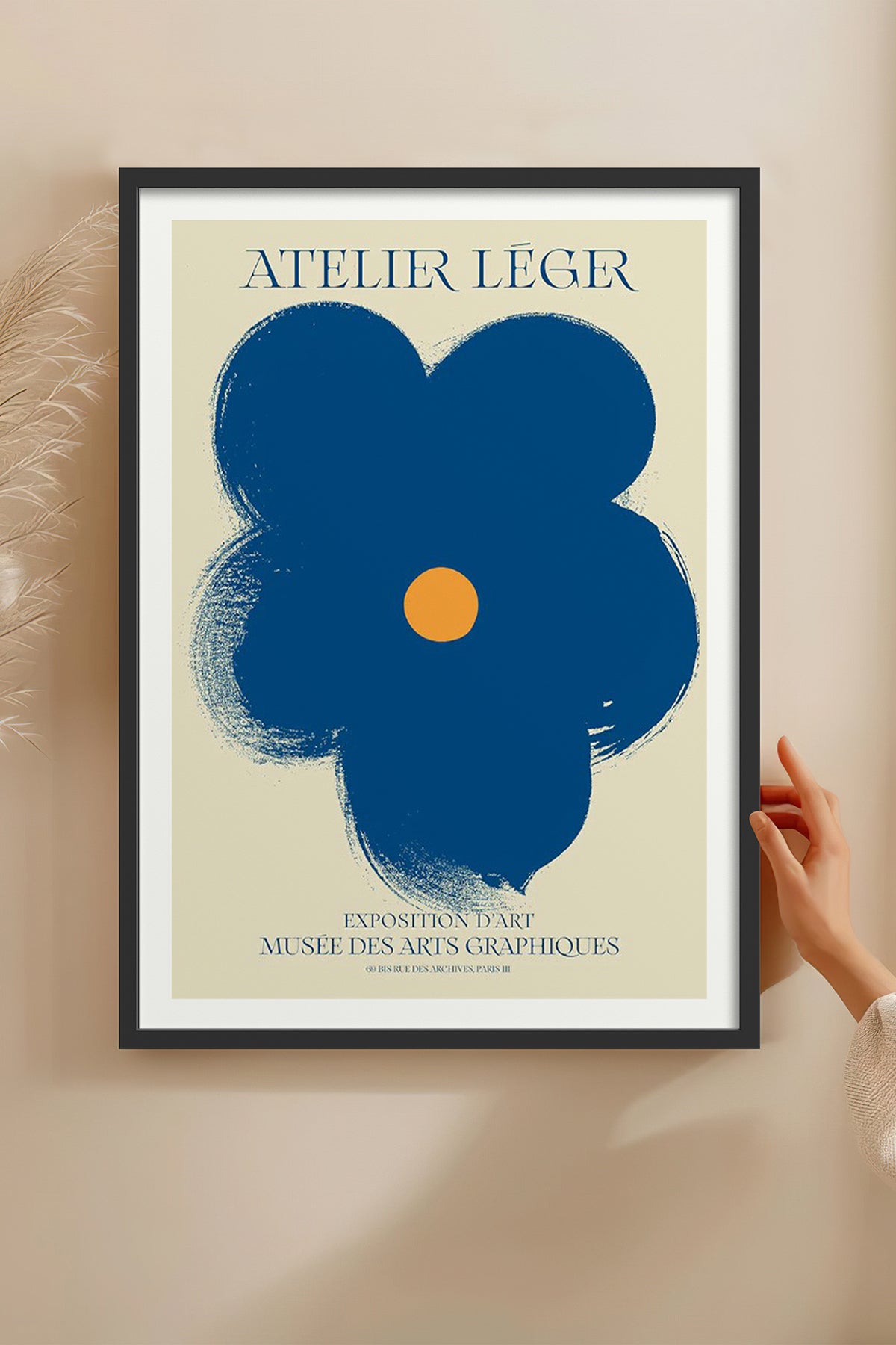 HOMEPACK Ahşap Çerçeveli Tablo Çerçeveli Poster Sanatsal Modern Duvar Dekoru BEK-8081
