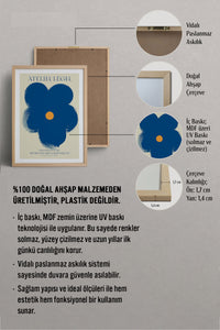 HOMEPACK Ahşap Çerçeveli Tablo Çerçeveli Poster Sanatsal Modern Duvar Dekoru BEK-8081