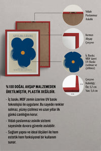 HOMEPACK Ahşap Çerçeveli Tablo Çerçeveli Poster Sanatsal Modern Duvar Dekoru BEK-8081