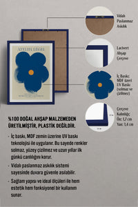 HOMEPACK Ahşap Çerçeveli Tablo Çerçeveli Poster Sanatsal Modern Duvar Dekoru BEK-8081