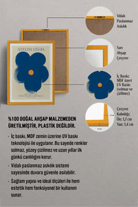 HOMEPACK Ahşap Çerçeveli Tablo Çerçeveli Poster Sanatsal Modern Duvar Dekoru BEK-8081