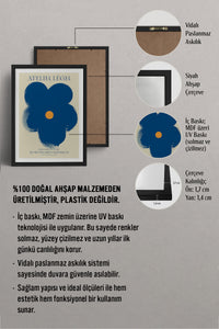 HOMEPACK Ahşap Çerçeveli Tablo Çerçeveli Poster Sanatsal Modern Duvar Dekoru BEK-8081