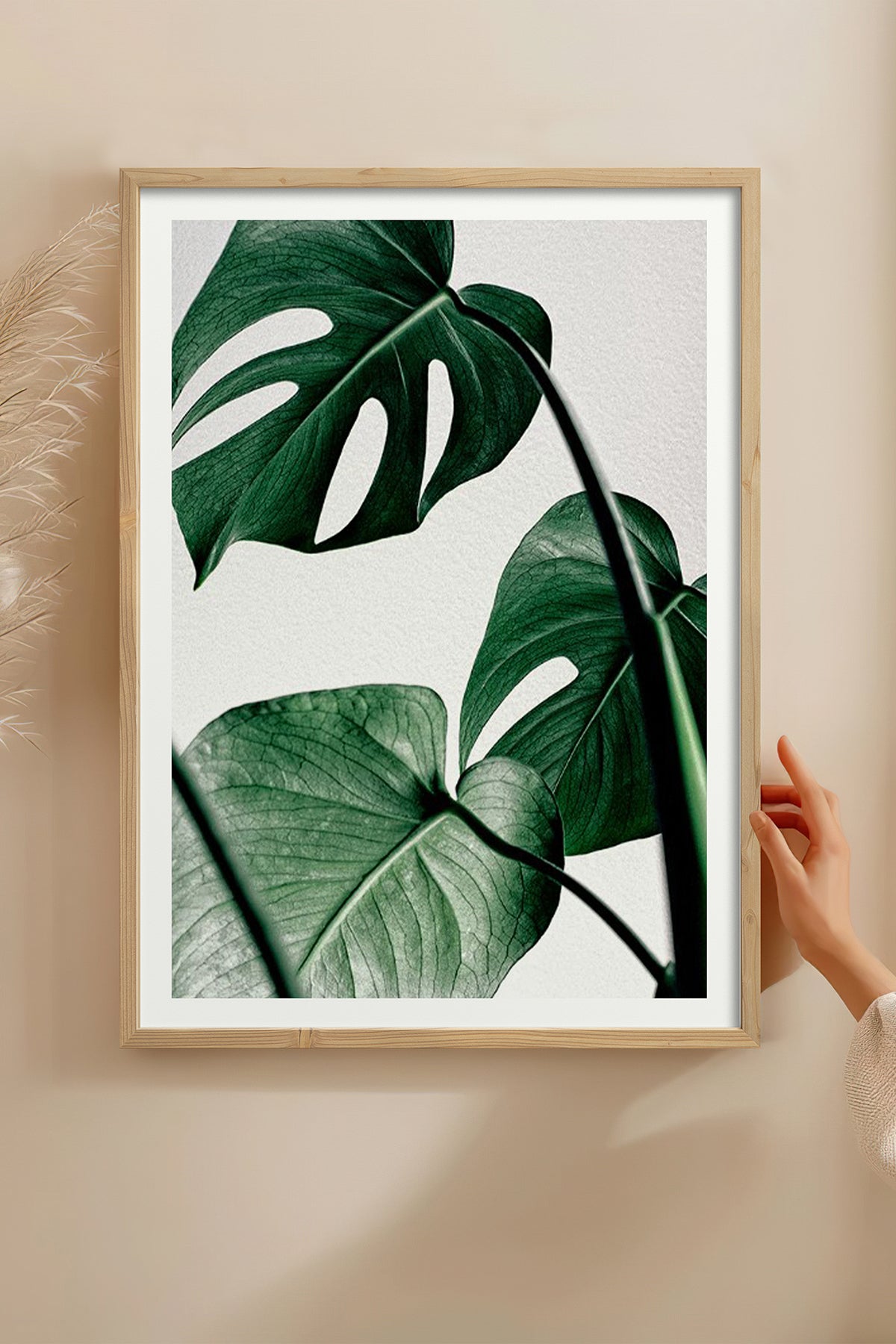 HOMEPACK Ahşap Çerçeveli Tablo Çerçeveli Poster Sanatsal Modern Duvar Dekoru BEK-8082
