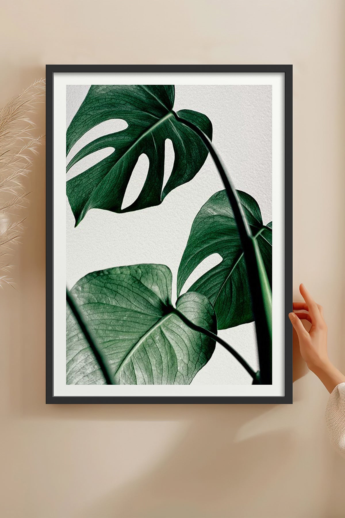 HOMEPACK Ahşap Çerçeveli Tablo Çerçeveli Poster Sanatsal Modern Duvar Dekoru BEK-8082