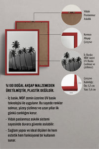 HOMEPACK Ahşap Çerçeveli Tablo Çerçeveli Poster Sanatsal Modern Duvar Dekoru BEK-8083