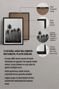 HOMEPACK Ahşap Çerçeveli Tablo Çerçeveli Poster Sanatsal Modern Duvar Dekoru BEK-8083