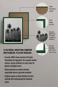 HOMEPACK Ahşap Çerçeveli Tablo Çerçeveli Poster Sanatsal Modern Duvar Dekoru BEK-8083
