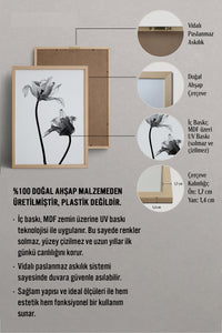 HOMEPACK Ahşap Çerçeveli Tablo Çerçeveli Poster Sanatsal Modern Duvar Dekoru BEK-8084