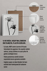 HOMEPACK Ahşap Çerçeveli Tablo Çerçeveli Poster Sanatsal Modern Duvar Dekoru BEK-8084