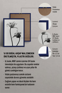 HOMEPACK Ahşap Çerçeveli Tablo Çerçeveli Poster Sanatsal Modern Duvar Dekoru BEK-8084