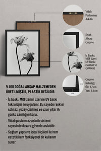 HOMEPACK Ahşap Çerçeveli Tablo Çerçeveli Poster Sanatsal Modern Duvar Dekoru BEK-8084