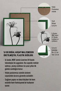 HOMEPACK Ahşap Çerçeveli Tablo Çerçeveli Poster Sanatsal Modern Duvar Dekoru BEK-8084