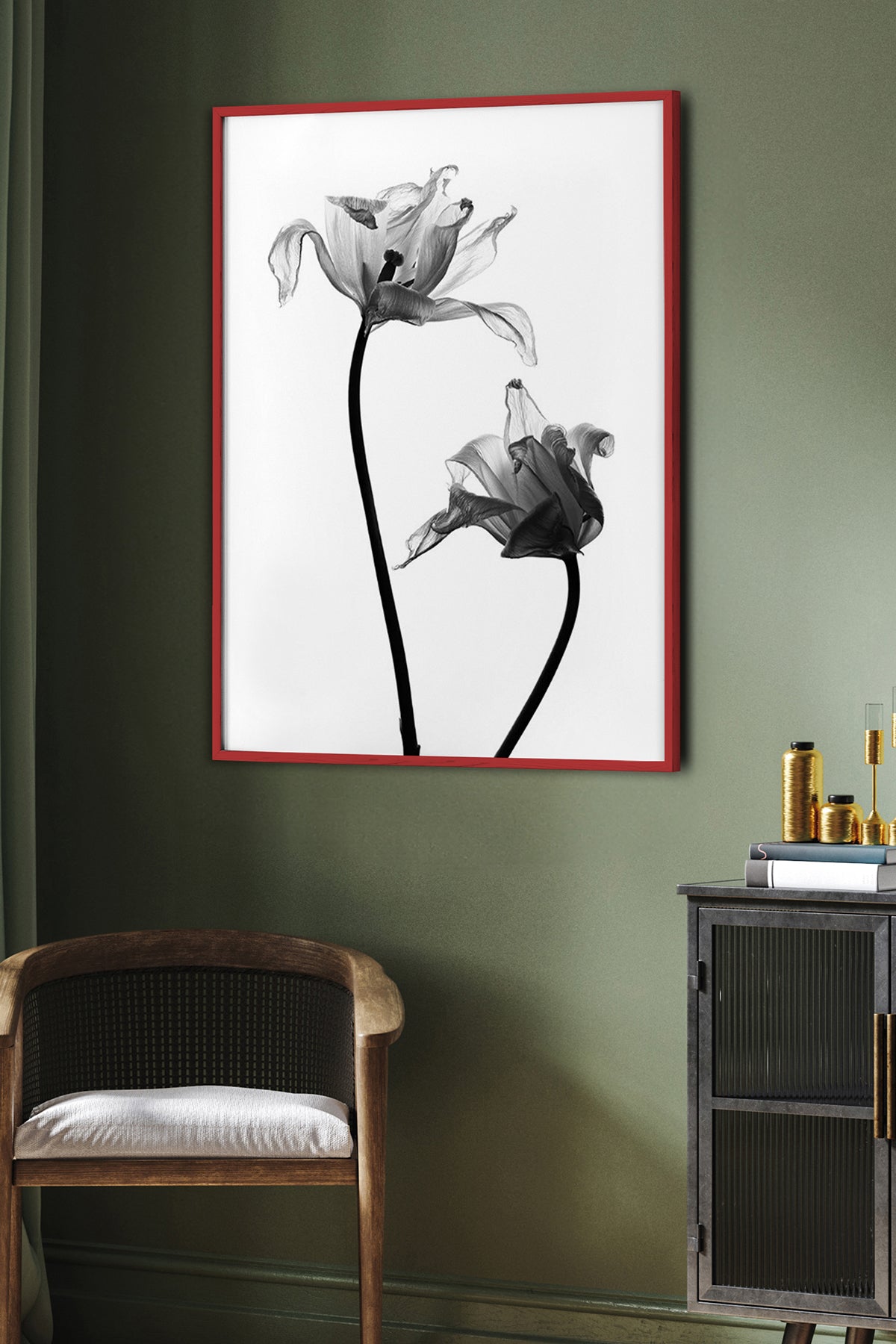 HOMEPACK Ahşap Çerçeveli Tablo Çerçeveli Poster Sanatsal Modern Duvar Dekoru BEK-8084