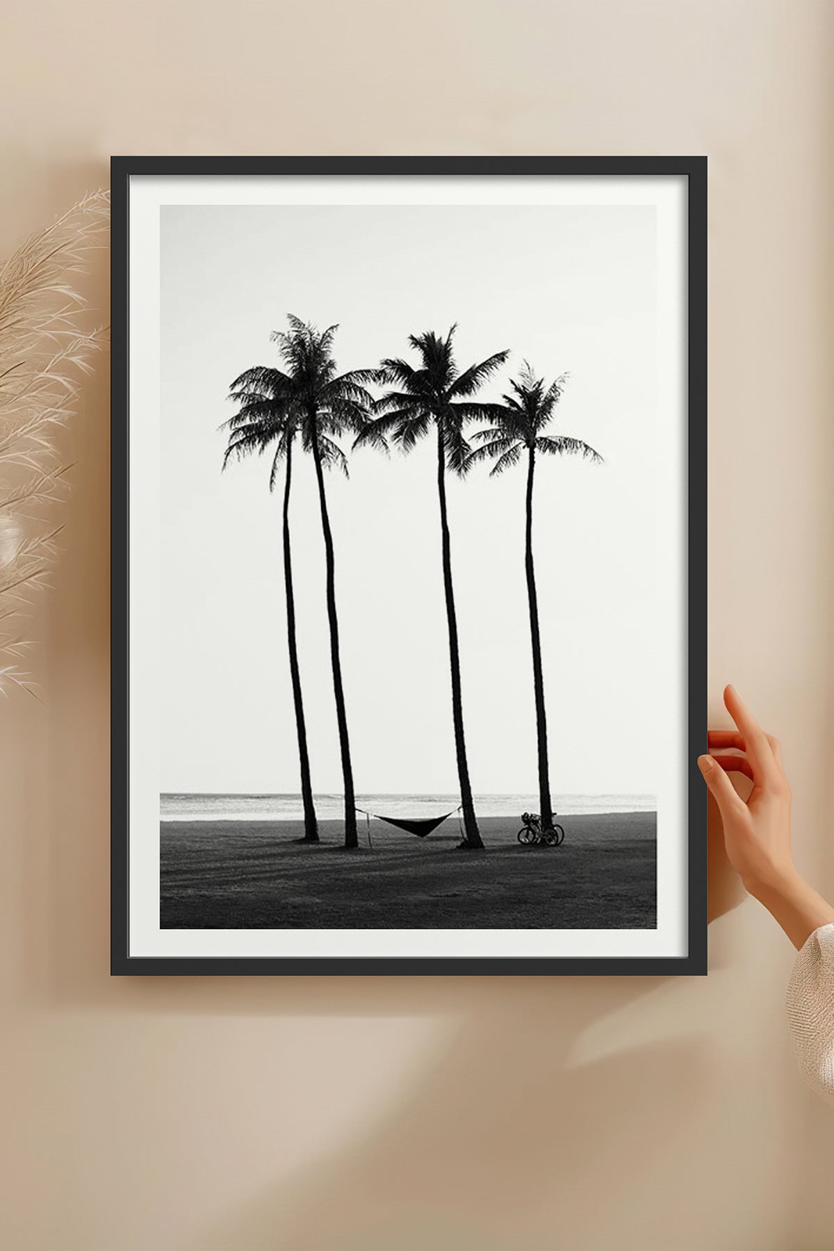 HOMEPACK Ahşap Çerçeveli Tablo Çerçeveli Poster Sanatsal Modern Duvar Dekoru BEK-8085