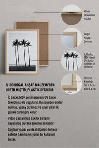 HOMEPACK Ahşap Çerçeveli Tablo Çerçeveli Poster Sanatsal Modern Duvar Dekoru BEK-8085