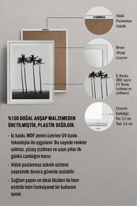HOMEPACK Ahşap Çerçeveli Tablo Çerçeveli Poster Sanatsal Modern Duvar Dekoru BEK-8085