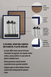 HOMEPACK Ahşap Çerçeveli Tablo Çerçeveli Poster Sanatsal Modern Duvar Dekoru BEK-8085